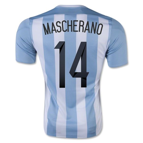 Camisa Argentina Home versão Torcedor (Climacool) 2015 MASCHERANO