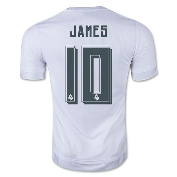 Camisa Real Madrid Home versão torcedor (Climacool) 15/16 JAMES 10