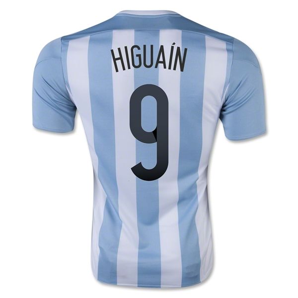 Camisa Argentina Home versão Torcedor (Climacool) 2015 HIGUAIN