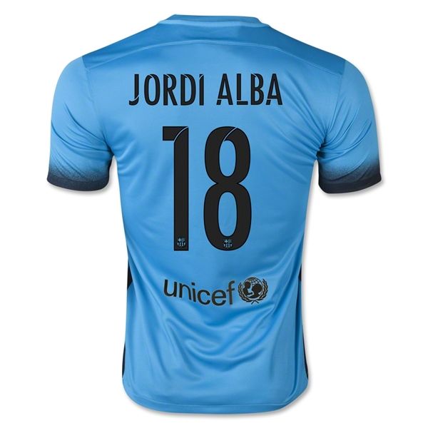 Camisa Barcelona Third versão Jogador (Authentic) 15/16 JORDI ALBA 18