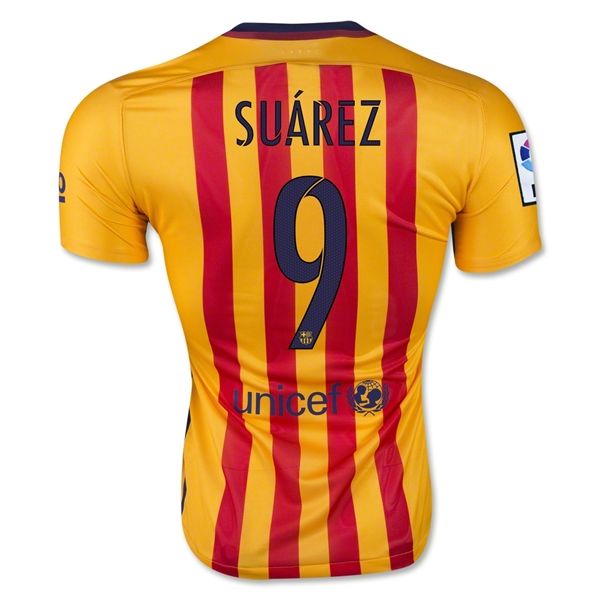 Camisa Barcelona Away versão Jogador (Authentic) 15/16 SUÁREZ 9