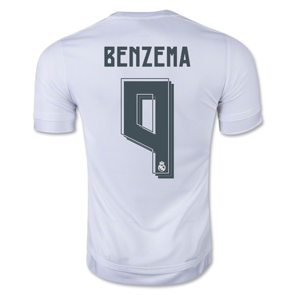 Camisa Real Madrid Home versão torcedor (Climacool) 15/16 BENZEMA 9